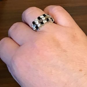 Multi-stone Statement ring in 18k white gold plated